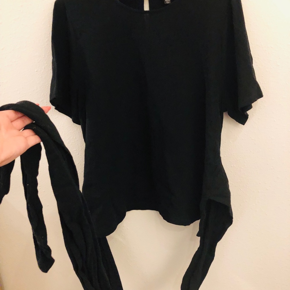 Mossimo Black Linen Blend Shirt XXL